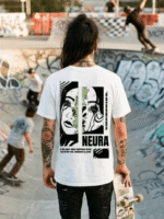 Green scalped t-shirt